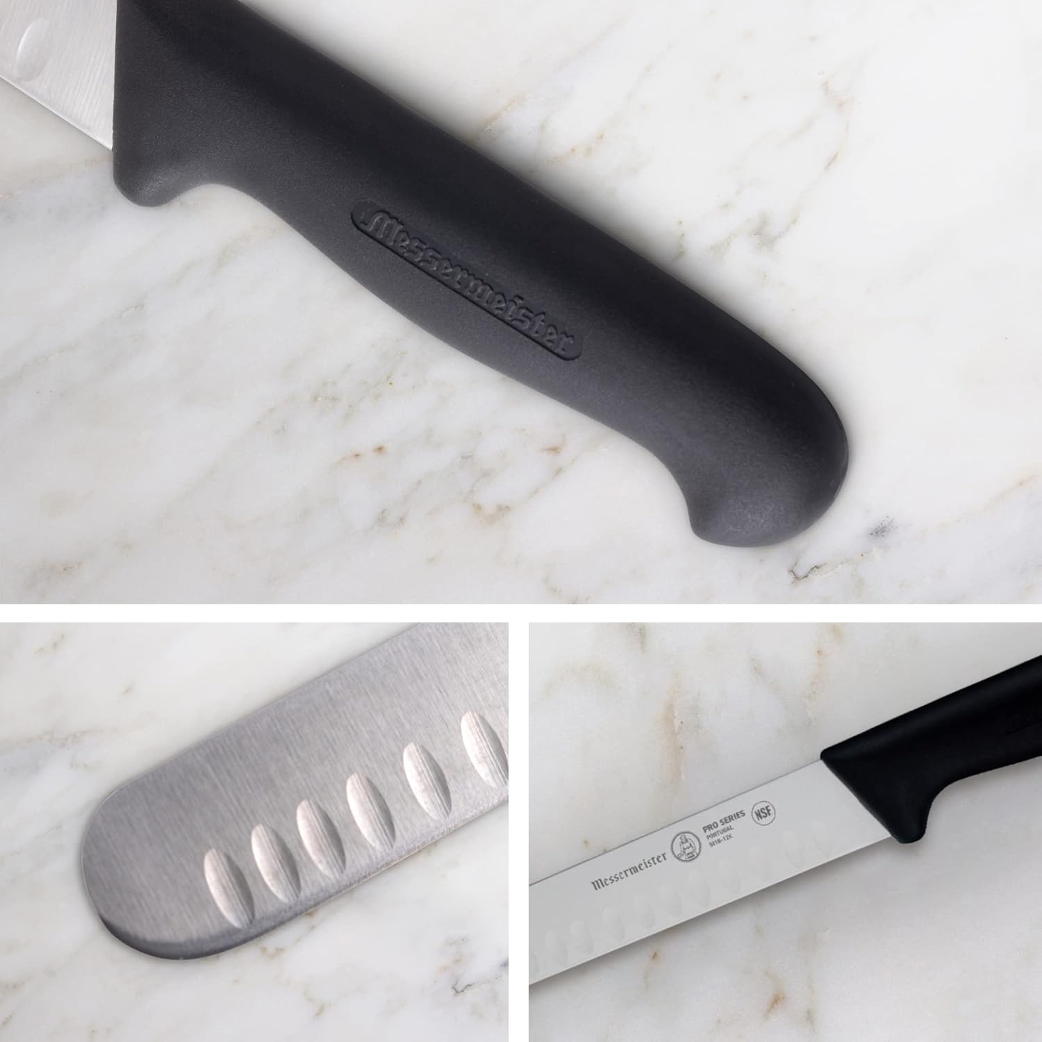 Messermeister Pro Series 12” Round-Tip Kullenschliff Slicer Knife